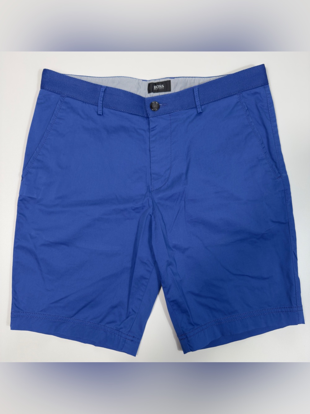 Hugo Boss Men's Stretch Crigan-Short Regular Fit Shorts SZ 30R Cotton Blend Blue
